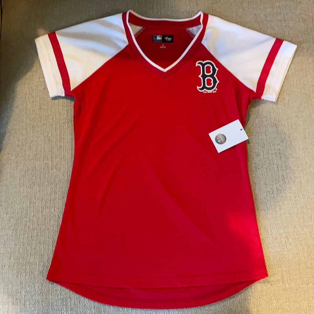 Women’s Red Sox V-Neck Jersey Tee
